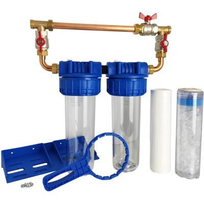 Toodo Doble Filtro de Agua 93/4 20/27f con Bypass Toodo Doble Filtro de Agua 93/4 20/27f con Bypass