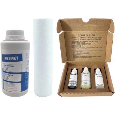 TOODO Kit de maintenance pour adoucisseur d'eau - Filtre microfibre, désinfectant de résine & Test - Publicité TOODO Kit de maintenance pour adoucisseur d'eau - Filtre microfibre, désinfectant de résine & Test - Publicité