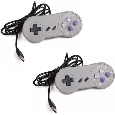 Straße Game 2 X Manette Snes - Manette de Jeu - Compatible avec PC et Mac - Publicité Straße Game 2 X Manette Snes - Manette de Jeu - Compatible avec PC et Mac - Publicité