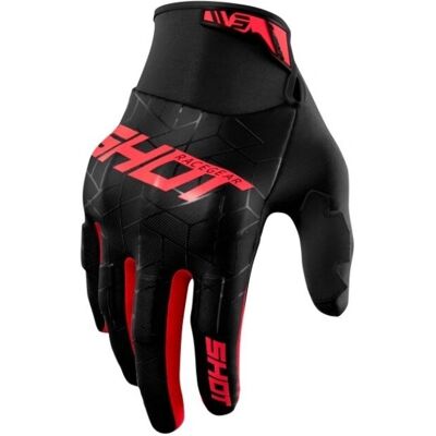 Guanti Motocross Shot Drift Spider - Nero Rosso - L Guanti Motocross Shot Drift Spider - Nero Rosso - L