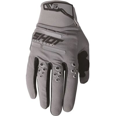 Gants de Motocross Shot Vision - Renforcés, Flexibles, Gris - Publicité Gants de Motocross Shot Vision - Renforcés, Flexibles, Gris - Publicité