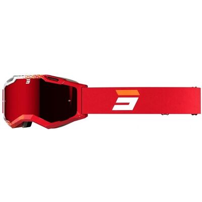 Lunettes de Moto Cross Shot Iris 2.0 Fusion - Rouge Unisexe Blanc - Publicité Lunettes de Moto Cross Shot Iris 2.0 Fusion - Rouge Unisexe Blanc - Publicité