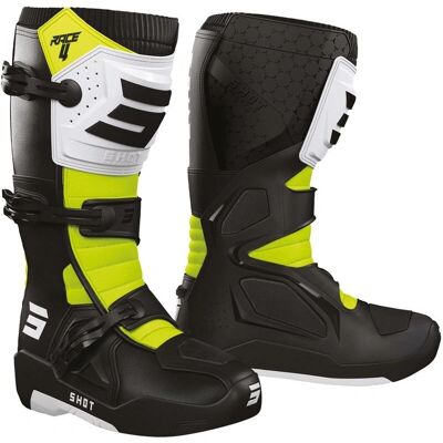 Bottes de Motocross Shot Race 4 - Cuir synthétique léger - EN13634 - Publicité Bottes de Motocross Shot Race 4 - Cuir synthétique léger - EN13634 - Publicité