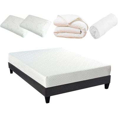 Bellecour - Absolu 160x200cm - Pack Literie en Mousse à Mémoire - Publicité Bellecour - Absolu 160x200cm - Pack Literie en Mousse à Mémoire - Publicité