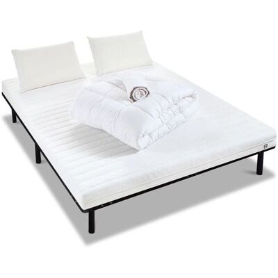 Olympe Egio 160x200cm - Pack de matelas - Blanc - Ensemble de lit - Publicité Olympe Egio 160x200cm - Pack de matelas - Blanc - Ensemble de lit - Publicité