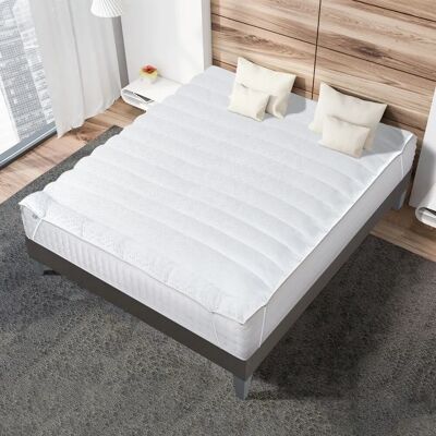 Bellecour Modèle 160x200cm Surmatelas Blanc - Publicité Bellecour Modèle 160x200cm Surmatelas Blanc - Publicité