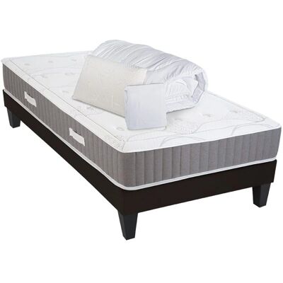 Ensemble Matelas Mémoire de Forme Olympe Literie - 90x200 - Blanc - Publicité Ensemble Matelas Mémoire de Forme Olympe Literie - 90x200 - Blanc - Publicité