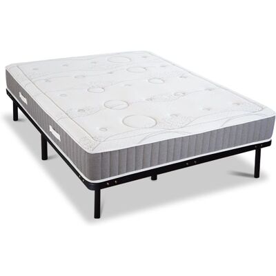Olympe Modèle 140X200cm Matelas en Mousse à Mémoire et Sommier en Métal - Ensemble Literie - Publicité Olympe Modèle 140X200cm Matelas en Mousse à Mémoire et Sommier en Métal - Ensemble Literie - Publicité