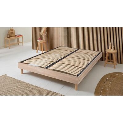 Cadre de lit Maison Aubertin - Bois naturel, 160x200cm - Publicité Cadre de lit Maison Aubertin - Bois naturel, 160x200cm - Publicité