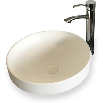 Lavabo semi-incasso Lucia - Superficie Solida, Bianco, 40cm Lavabo semi-incasso Lucia - Superficie Solida, Bianco, 40cm