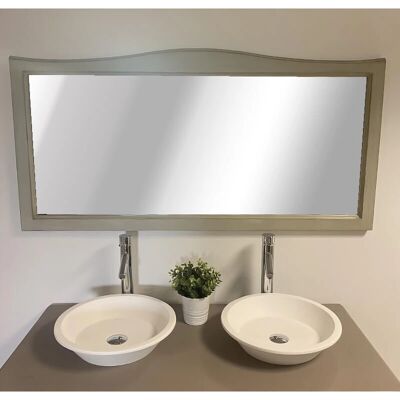 Espejo de 140 cm Acacia Gris Envejecido - Accesorio de Baño Espejo de 140 cm Acacia Gris Envejecido - Accesorio de Baño