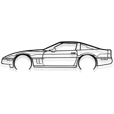 Art mural Corvette Shape Paris - Édition Limitée, Acier 3mm, Noir - Publicité Art mural Corvette Shape Paris - Édition Limitée, Acier 3mm, Noir - Publicité