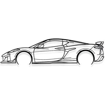 Shape Paris Art mural en métal Chevrolet Corvette C8 Z06 - 100CM - Publicité Shape Paris Art mural en métal Chevrolet Corvette C8 Z06 - 100CM - Publicité