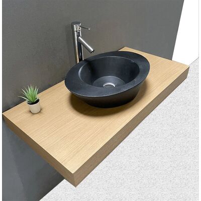Encimera de baño de roble natural Byca Ava - 100cm Encimera de baño de roble natural Byca Ava - 100cm