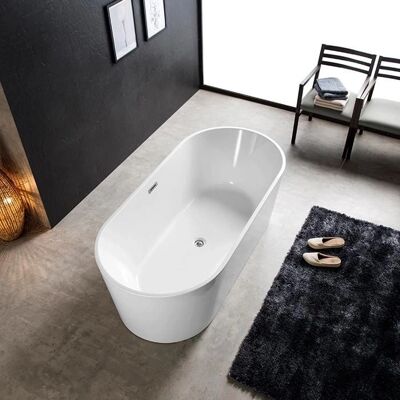 Ambra Tamara - Bañera de Acrílico Ovalada - 150cm - Diseño Moderno Ambra Tamara - Bañera de Acrílico Ovalada - 150cm - Diseño Moderno