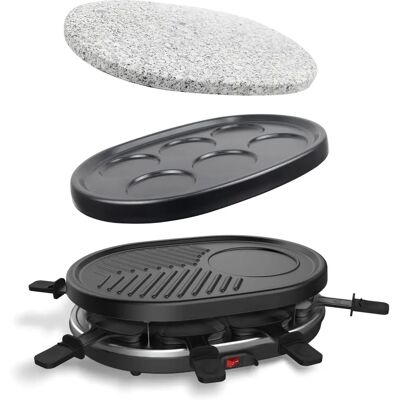DOMAIER - Set para Raclette 3 en 1 - Parrilla eléctrica - Negro DOMAIER - Set para Raclette 3 en 1 - Parrilla eléctrica - Negro