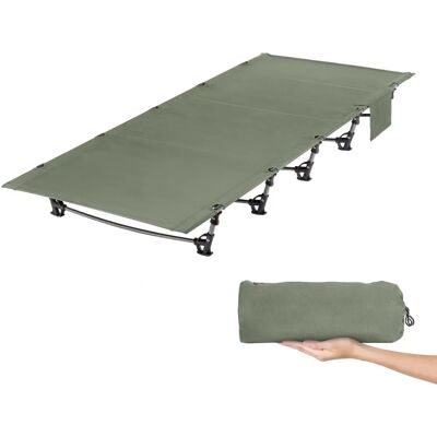 Leogreen Lit de Camping Pliable Portable - Supporte 150kg - Léger et Compact - Publicité Leogreen Lit de Camping Pliable Portable - Supporte 150kg - Léger et Compact - Publicité