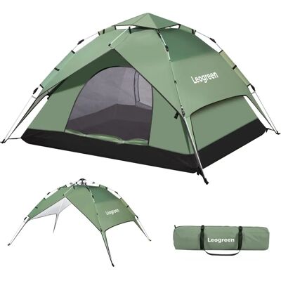 Tente de Camping Leogreen - Double couche, automatique, légère, imperméable, familiale - Publicité Tente de Camping Leogreen - Double couche, automatique, légère, imperméable, familiale - Publicité