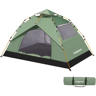 Tente de Camping Leogreen 210x210x135cm - Imperméable, Portable, Protection UV - Publicité Tente de Camping Leogreen 210x210x135cm - Imperméable, Portable, Protection UV - Publicité