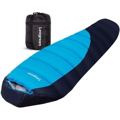 Leogreen - Saco Ultraleve 350GSM - Bleu - 0-5°C - Sac de couchage - Publicité Leogreen - Saco Ultraleve 350GSM - Bleu - 0-5°C - Sac de couchage - Publicité