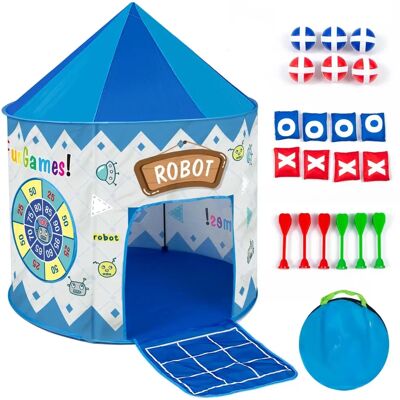 Tente de Jeu pour Enfants Leogreen - Dardos, Plateau, Sacs - 4 en 1 - Publicité Tente de Jeu pour Enfants Leogreen - Dardos, Plateau, Sacs - 4 en 1 - Publicité