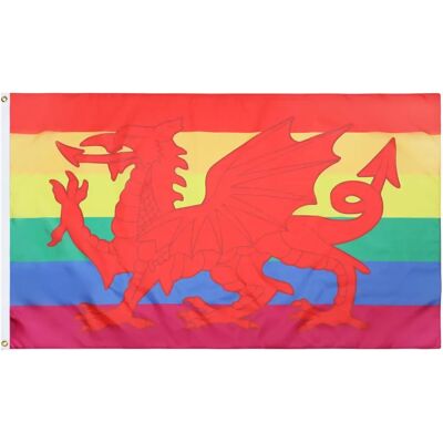 Wales zászló Szivárvány 150x90cm - GAY zászló Wales zászló Szivárvány 150x90cm - GAY zászló
