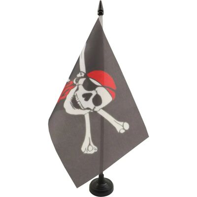 AZ Flag - PirateFlag - Rood - 21x14 cm - Polyester - Flag AZ Flag - PirateFlag - Rood - 21x14 cm - Polyester - Flag