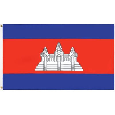 Az Flag Cambodge 250x150cm - Grand Drapeau Cambodgien - Neuf - Publicité Az Flag Cambodge 250x150cm - Grand Drapeau Cambodgien - Neuf - Publicité