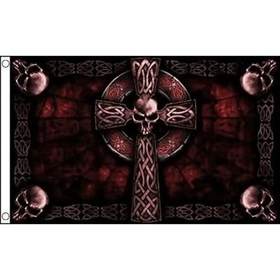 Az Flag T?te De Mort Avec Croix Chrí?tienne 150x90cm - Kalóz zászló Az Flag T?te De Mort Avec Croix Chrí?tienne 150x90cm - Kalóz zászló