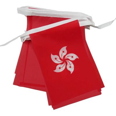 Hong Kong Flag Banner - 6 Meters 20 Flags Polyester Hong Kong Flag Banner - 6 Meters 20 Flags Polyester