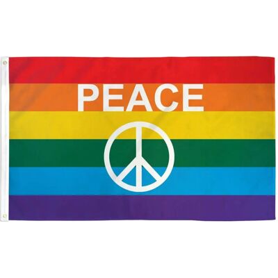 AZ FLAG - Rainbow Symbol Peace - 90x60cm - Flag AZ FLAG - Rainbow Symbol Peace - 90x60cm - Flag