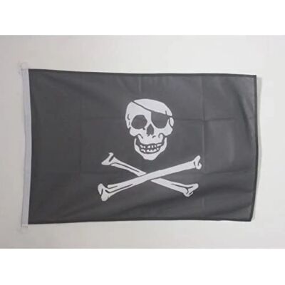 Az Flag - Pirate Skull Nautical Flag - 45x30cm - Pirate Skull - Flag Az Flag - Pirate Skull Nautical Flag - 45x30cm - Pirate Skull - Flag