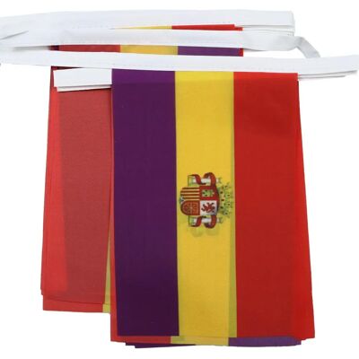 Az Flag - Banderas de la República Española - 6m - 21x15 - Flag Garland Az Flag - Banderas de la República Española - 6m - 21x15 - Flag Garland