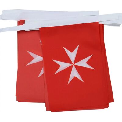 Inconnu - Croix maltaise - 6 m - 20 drapeaux - guirlande - Publicité Inconnu - Croix maltaise - 6 m - 20 drapeaux - guirlande - Publicité