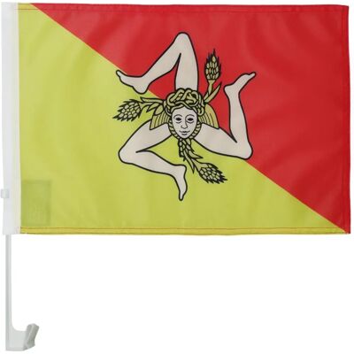 AZ Flag - Sicile 45x30 - Pollice in PVC - Supporto finestra - Bandiera auto AZ Flag - Sicile 45x30 - Pollice in PVC - Supporto finestra - Bandiera auto