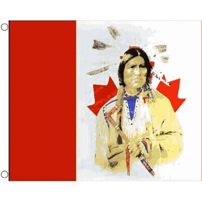 Az Flag - Drapeau Canada Avec Indien 150x90cm - Flag - Publicité Az Flag - Drapeau Canada Avec Indien 150x90cm - Flag - Publicité