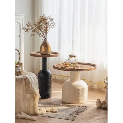 Mathi Design Table Basse Blanche D61 - Table basse - Publicité Mathi Design Table Basse Blanche D61 - Table basse - Publicité