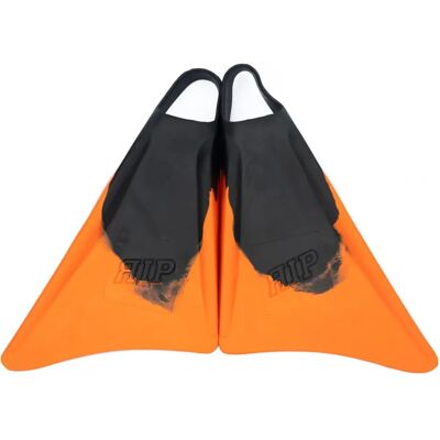 Aletas Asimétricas Naranja Negro Rip - Aletas para Bodyboarding y Surf Aletas Asimétricas Naranja Negro Rip - Aletas para Bodyboarding y Surf