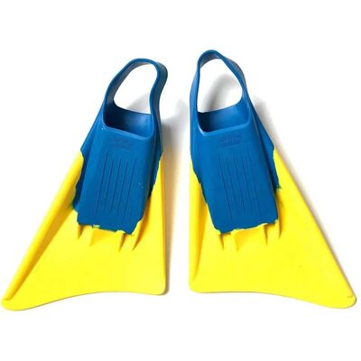 Aletas Asimétricas Amarillo y Azul Rip - Aletas de Surf Aletas Asimétricas Amarillo y Azul Rip - Aletas de Surf