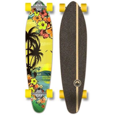 Yocaher Longboard Tropical Day Kicktail - 40" - Longboard Yocaher Longboard Tropical Day Kicktail - 40" - Longboard