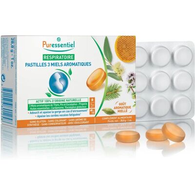 Puressentiel Modelo - Pastilhas - Mel Aromático - Alívio da Dor de Garganta Puressentiel Modelo - Pastilhas - Mel Aromático - Alívio da Dor de Garganta