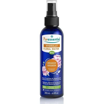 Hydrolat de Géranium BIO - Peaux Tiraillées & Imperfections - Publicité Hydrolat de Géranium BIO - Peaux Tiraillées & Imperfections - Publicité