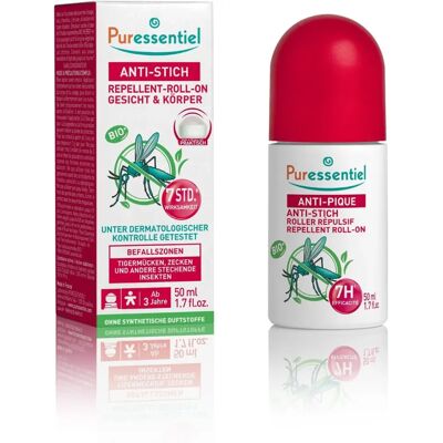 Puressentiel - Anti-Pique Bio Repellent Roller 50 ml - Gezicht & Lichaam - Muggenwering Puressentiel - Anti-Pique Bio Repellent Roller 50 ml - Gezicht & Lichaam - Muggenwering