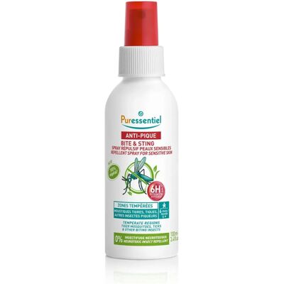Puressentiel Mosquito Repellent Spray - 100ml - Sensitive Skin Puressentiel Mosquito Repellent Spray - 100ml - Sensitive Skin