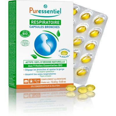 Capsule Respiratorie Puressentiel - Supporto naturale ai bronchi Capsule Respiratorie Puressentiel - Supporto naturale ai bronchi