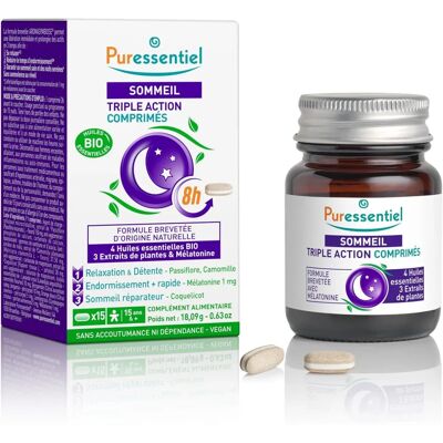 Puressentiel Sommeil Comprimés Tripla Action - 15 - Publicité Puressentiel Sommeil Comprimés Tripla Action - 15 - Publicité