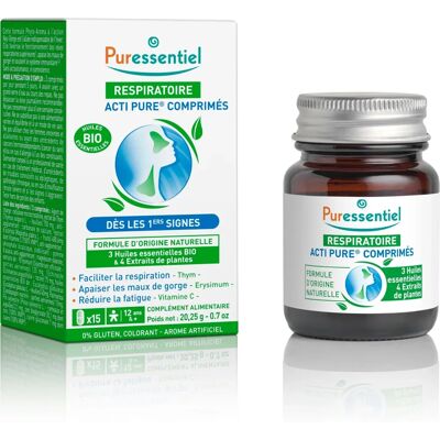 Comprimés Respiratoires Acti Pure de Puressentiel - Soutien Respiratoire - Publicité Comprimés Respiratoires Acti Pure de Puressentiel - Soutien Respiratoire - Publicité
