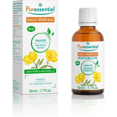 Huile végétale bio de primevère de Puressentiel - 50 ml - France - Publicité Huile végétale bio de primevère de Puressentiel - 50 ml - France - Publicité
