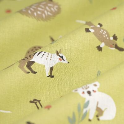 Mondial Tissus - MT - Vert - Animaux - Fabric Mondial Tissus - MT - Vert - Animaux - Fabric