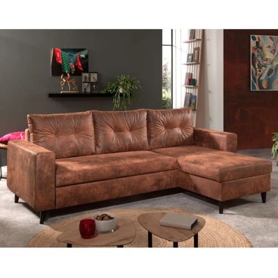 Canapé d'angle Nordic Bestmobilier - 5 places - Réversible - Style industriel vintage - Publicité Canapé d'angle Nordic Bestmobilier - 5 places - Réversible - Style industriel vintage - Publicité